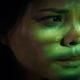 An astronaut (Jeananne Goossen) realizes mechanical troubles are the least of her worries in Hyperlight.